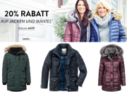 20% Extra-Rabatt On Top auf alle Jacken und M&auml;ntel f&uuml;r Damen und Herren im Adler Shop