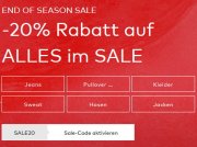 20% Extra-Rabatt On Top auf alles im Sale f&uuml;r Damen, Herren und Kinder bei About You
