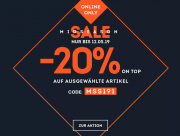 20% Extra-Rabatt On Top auf ausgew&auml;hlte Artikel im Mid Season Sale im SportScheck Shop