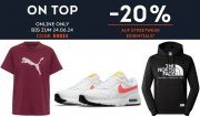 20% Extra-Rabatt on top auf ausgew&auml;hlte Streetwear Topseller bei SportScheck