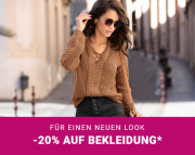 20% Extra-Rabatt On Top auf das komplette Bekleidungs-Sortiment bei Lascana