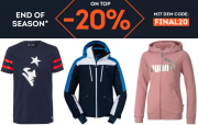 20% Extra-Rabatt On Top im End of Season Sale auf bereits reduzierte Artikel bei SportScheck