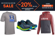 20% Extra-Rabatt On Top im Midseason Sale auf bereits reduzierte Artikel bei SportScheck