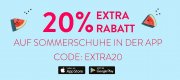 20% Extra-Rabatt On Top in der App auf bereits reduzierte Sommerschuhe im Mirapodo Shop