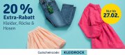 20% Extrarabatt auf bereits reduzierte Hosen, Kleider und R&ouml;cke im MyToys Shop