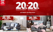 20% Neujahrs-Rabatt + 20% Kracher-Rabatt auf M&ouml;bel, Deko & Textilien uvm. im M&ouml;bel H&ouml;ffner Shop