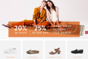 20% online oder 25% in der App auf alle Damenschuhe bei Mirapodo