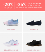 20% online oder 25% in der App auf alle Schuhe f&uuml;r Damen undHerren bei Mirapodo
