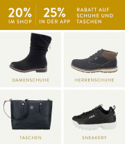 20% online oder 25% in der App auf alle Schuhe und Taschen f&uuml;r Damen, Herren und Kinder bei Mirapodo