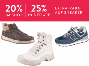 20% online oder 25% in der App auf alle Sneaker f&uuml;r Damen & Herren bei Mirapodo