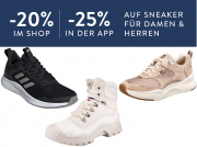 20% online oder 25% in der App auf alle Sneaker f&uuml;r Damen & Herren bei Mirapodo