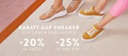 20% online oder 25% in der App auf alle Sneaker f&uuml;r Damen und Herren im Mirapodo Shop