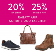 20% online oder 25% in der App auf Schuhe und Taschen f&uuml;r Damen, Herren und Kinder bei Mirapodo