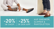 20% online oder 25% in der App auf Sneaker, Slipper und Pantoletten f&uuml;r Damen & Herren bei Mirapodo