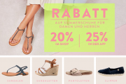 20% online oder 25% in der App auf Sommerschuhe f&uuml;r Damen und Herren im Mirapodo Shop