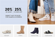 20% online oder 25% in der App auf &uuml;ber 103.000 Schuhe f&uuml;r Damen und Herren bei Mirapodo
