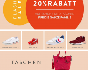 20% Rabatt auf alle auf Schuhe und Taschen f&uuml;r Damen, Herren und Kinder im Mirapodo Shop