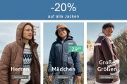 20% Rabatt auf alle Jacken f&uuml;r Damen, Herren und Kinder bei Bonprix