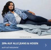 20% Rabatt auf alle Jeans & Hosen - auch bereits reduzierte bei Sheego