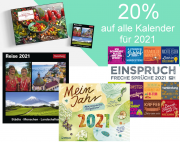 20% Rabatt auf alle Kalender f&uuml;r 2021 im Thalia Shop