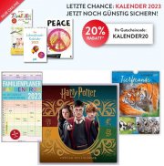 20% Rabatt auf alle Kalender f&uuml;r 2023 bei Hugendubel