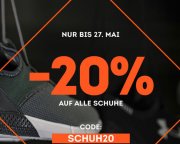 20% Rabatt auf alle Schuhe