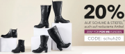 20% Rabatt auf alle Schuhe und Stiefel (auch auf bereits reduzierte) im Sheego Shop