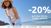 20% Rabatt auf alle Shirts f&uuml;r Damen, Herren und Kinder bei Bonprix