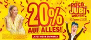 20% Rabatt auf ALLES inkl. bereits reduzierte Ware im POCO Shop