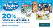 20% Rabatt auf alles von Hasbro Gaming im Galeria Karstadt Kaufhof Shop
