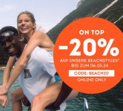 20% Rabatt auf ausgesuchte Beachstyles bei SportScheck