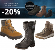 20% Rabatt auf ausgew&auml;hlte Boots & Stiefel + kostenloser Versand im Schuhcenter