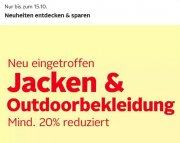 20% Rabatt auf ausgew&auml;hlte Jacken, Schuhe & Outdoorbekleidung bei Otto