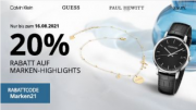 20% Rabatt auf ausgew&auml;hlte Markenuhren- und Schmuck bei Christ