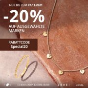 20% Rabatt auf ausgew&auml;hlte Markenuhren- und Schmuck bei Christ
