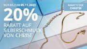 20% Rabatt auf ausgew&auml;hlte Schmuckst&uuml;cke bei Christ