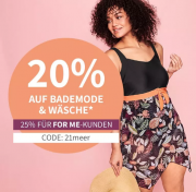 20% Rabatt auf Bademode & W&auml;sche bei Sheego