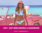 20% Rabatt auf Bekleidung und Bademode bei Lascana
