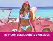 20% Rabatt auf Bekleidung und Bademode bei Lascana