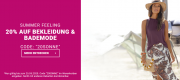 20% Rabatt auf Bekleidung und Bademode im Lascana Shop