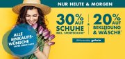 20% Rabatt auf Bekleidung und W&auml;sche und 30% Rabatt auf Schuhe im Galeria Karstadt Kaufhof Shop