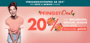 20% Rabatt auf Bekleidung, W&auml;sche, Schuhe und mehr im Galeria Karstadt Kaufhof Shop