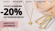20% Rabatt auf Damenschmuck bei Christ