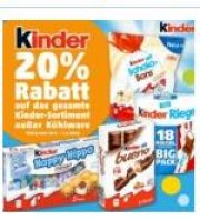 20% Rabatt auf das KINDER-Sortiment bei Penny (au&szlig;er K&uuml;hlware)
