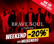 20% Rabatt auf das komplette BRAVE SOUL Bekleidungs-Sortiment bei SportSpar