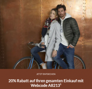 20% Rabatt auf das komplette Sortiment inkl. bereits reduzierte Sale-Artikel bei Adler
