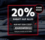 20% Rabatt auf das komplette Sortiment inkl. Sale bei Jeans Direct