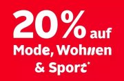20% Rabatt auf das Mode-, Wohnen- & Sportsortiment bei Otto