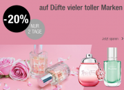 20% Rabatt auf D&uuml;fte vieler toller Marken im Galeria Kaufhof Shop