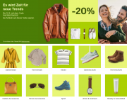 20% Rabatt auf Fashion, Sport, Uhren & Schmuck sowie Beauty & Gesundheit bei Ebay